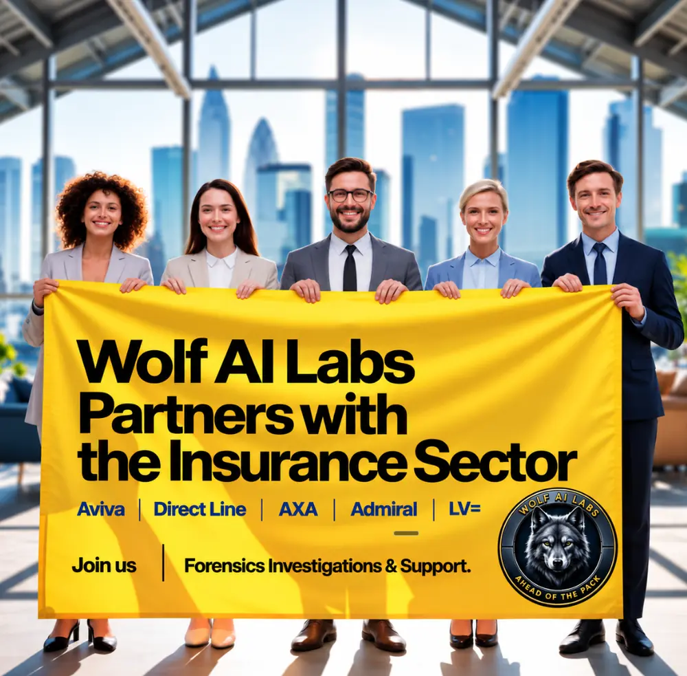 Wolf AI Labs partners with the insurance sector. Forensics investigations and support.